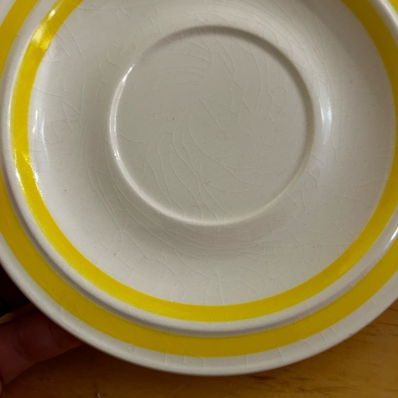 Set of 9 Vintage - 1546 Yellow Hand Painted Lunastone - Korea - Picture 3 of 16